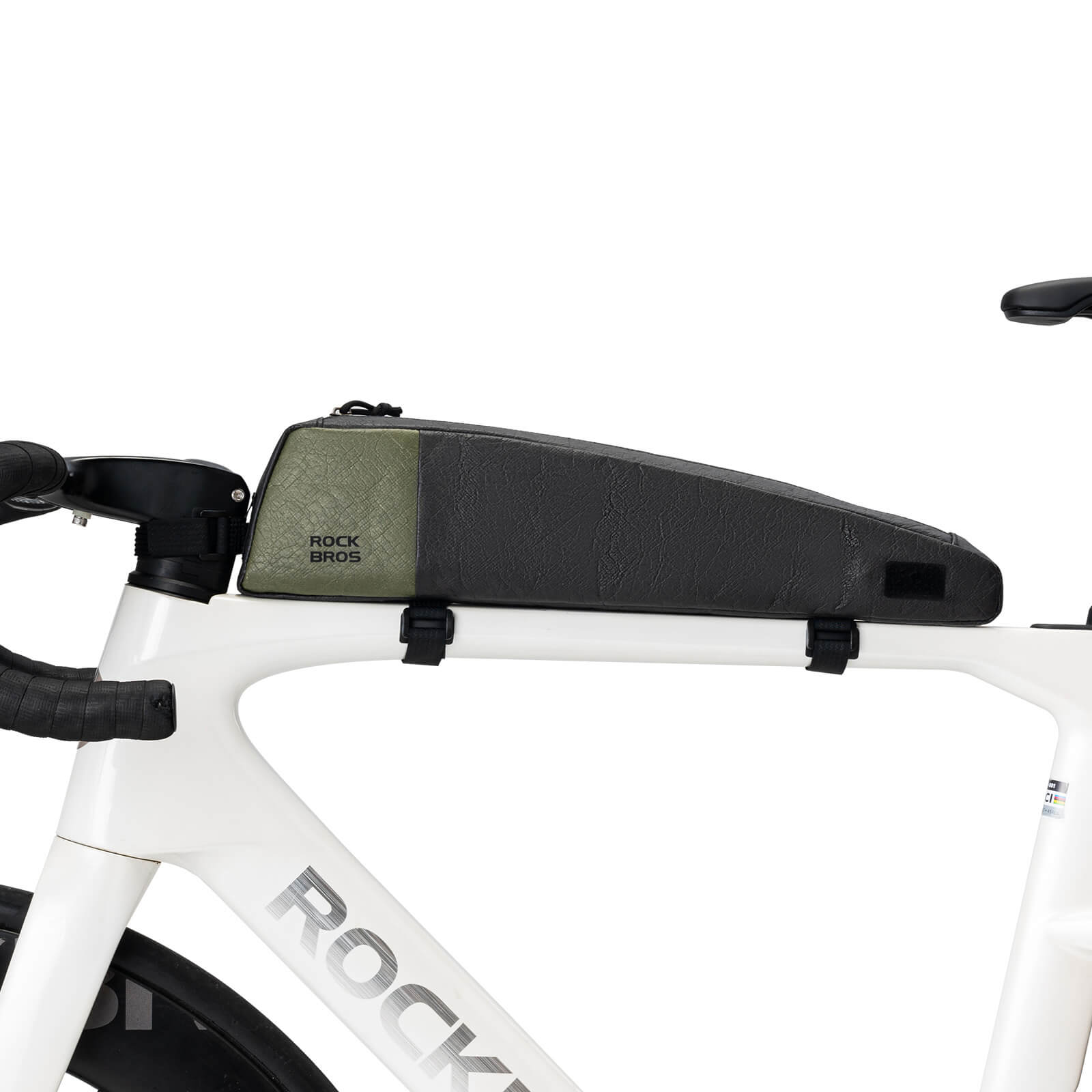 ROCKBROS Tyvek® Long Top Tube Bike Bag 0.9L, lightweight, water-resistant, secure three-point attachment, slim design for cycling