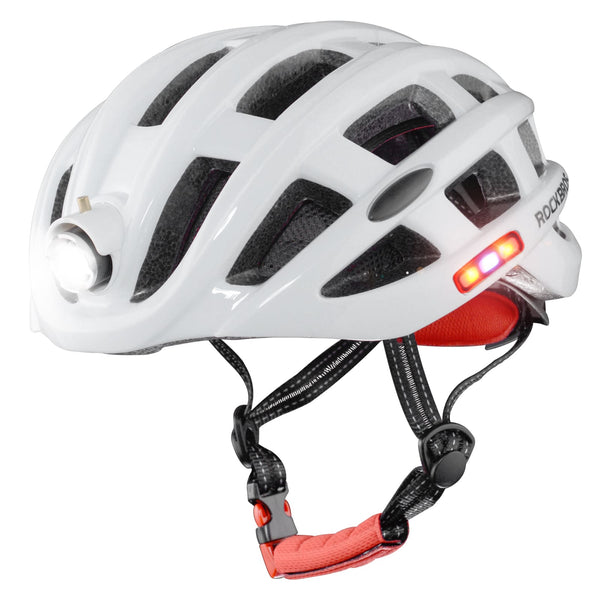ROCKBROS ultra light smart bike helmet with LED safety light
#Color_White