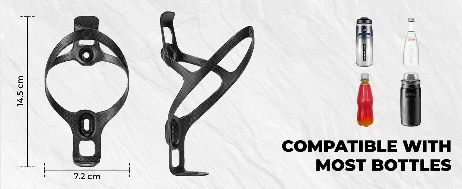 ROCKBROS carbon fiber bike bottle cage 13g lightweight secure water bottle holder