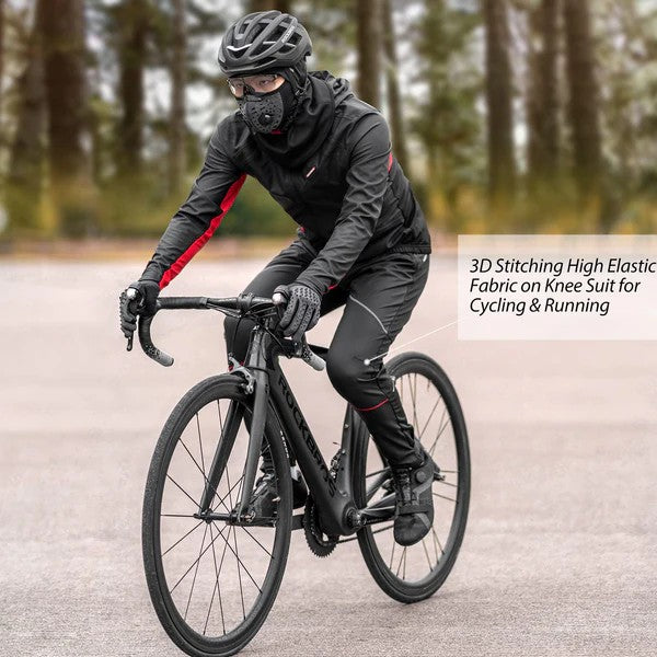 ROCKBROS Unisex Fleece Lined Thermal Cycling Pants – Warm, Windproof Bike Pants for Winter Riding