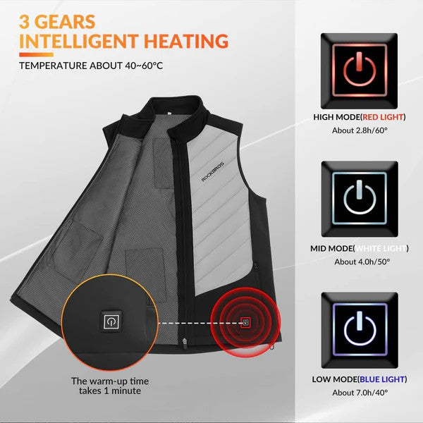 ROCKBROS unisex heated vest cycling outdoors