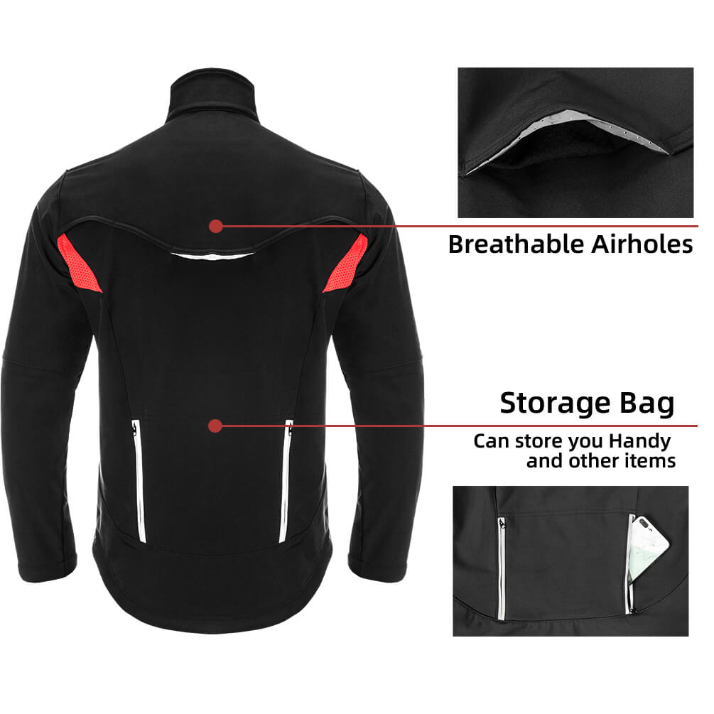 ROCKBROS unisex thermal winter cycling jacket for cold weather outdoor sports