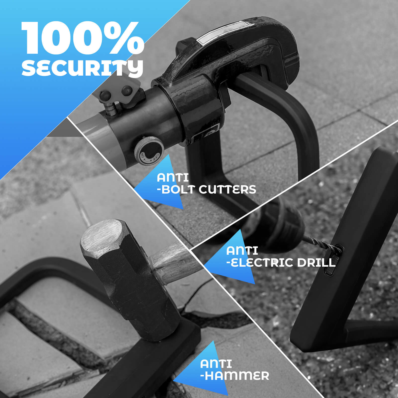 Weather-resistant and thickened silicone bike lock for maximum security and durability