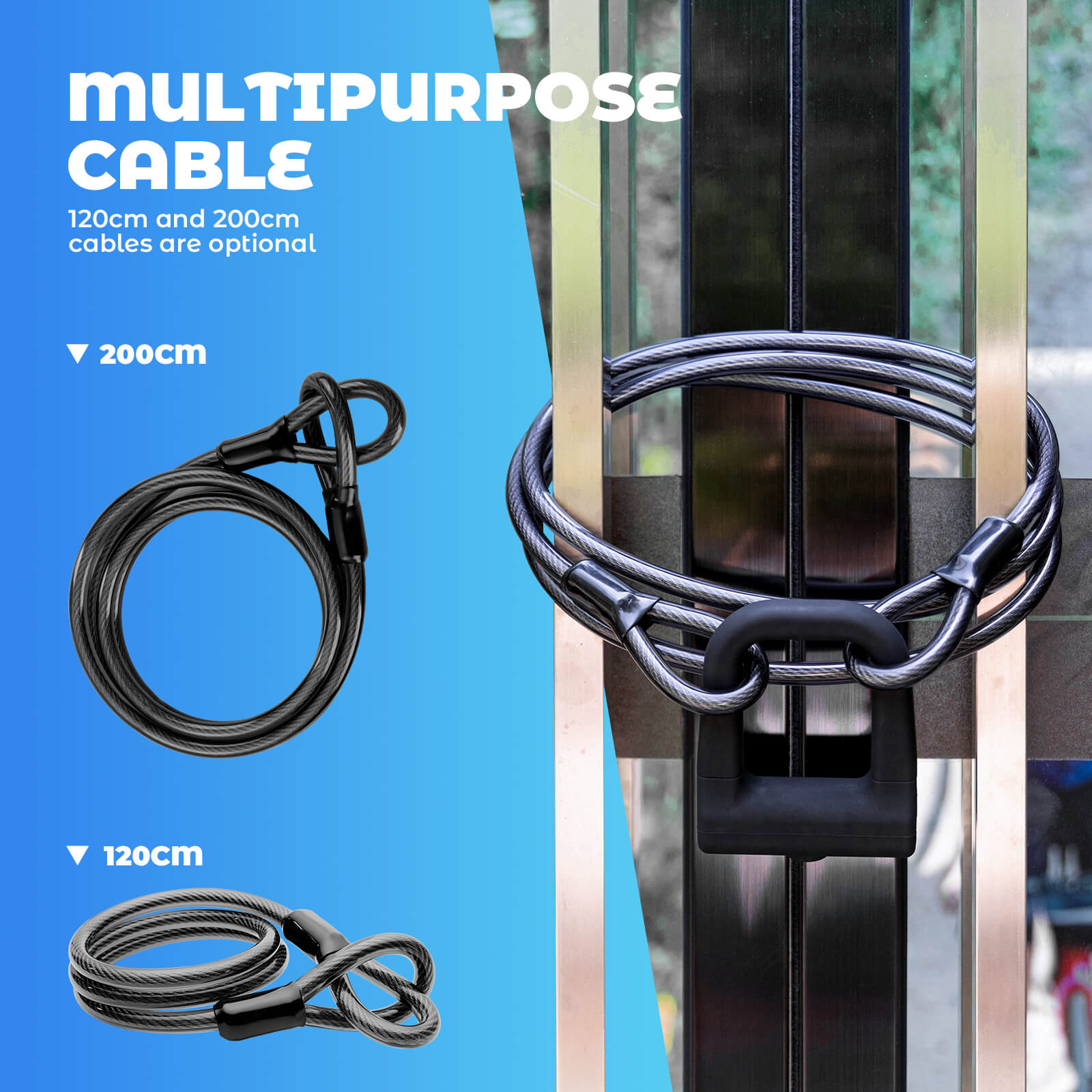Weather-resistant and thickened silicone bike lock for maximum security and durability