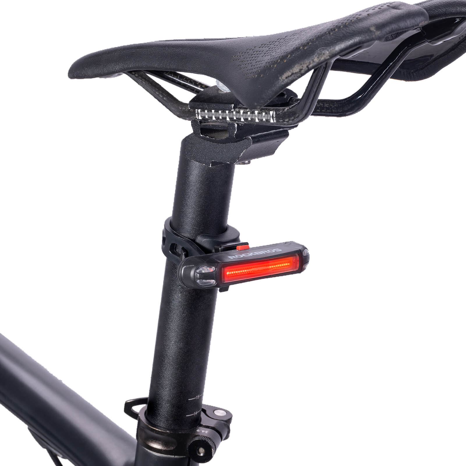 ROCKBROS USB rechargeable bike tail light with 7 modes for high-visibility rear safety