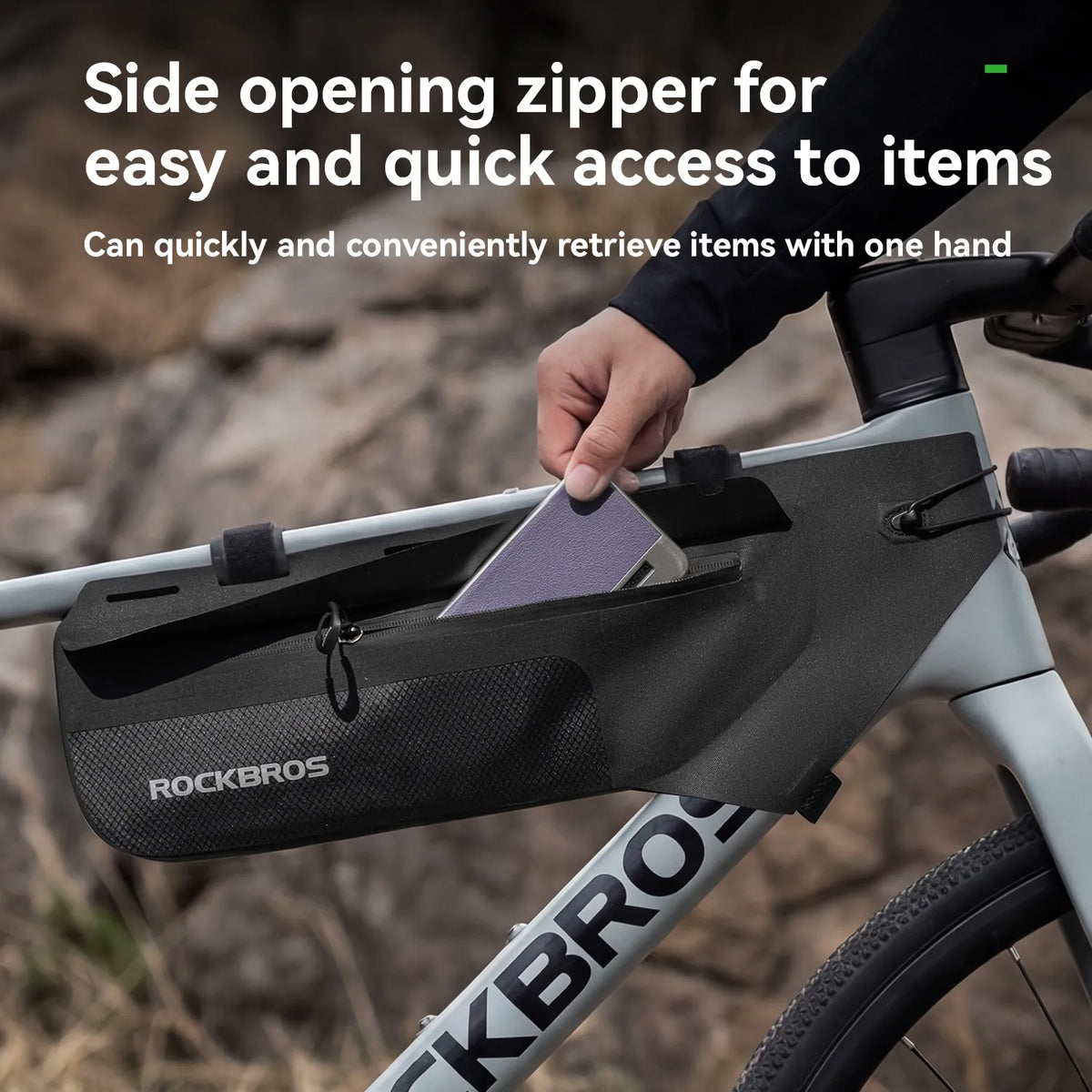 ROCKBROS waterproof aerodynamic bike downtube bag
