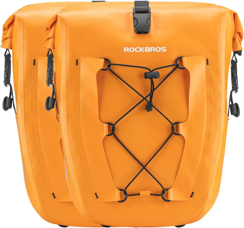 ROCKBROS waterproof cycling pannier bag with reflective logo
#Color_Orange