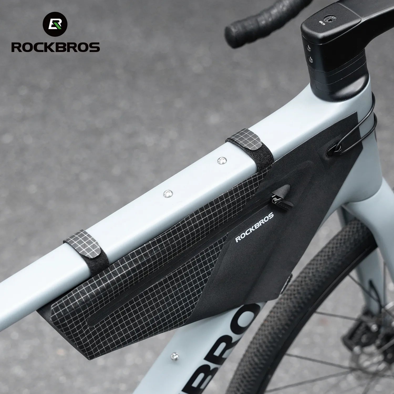 Fully waterproof cycling frame bag with seamless welded construction for all-weather riding