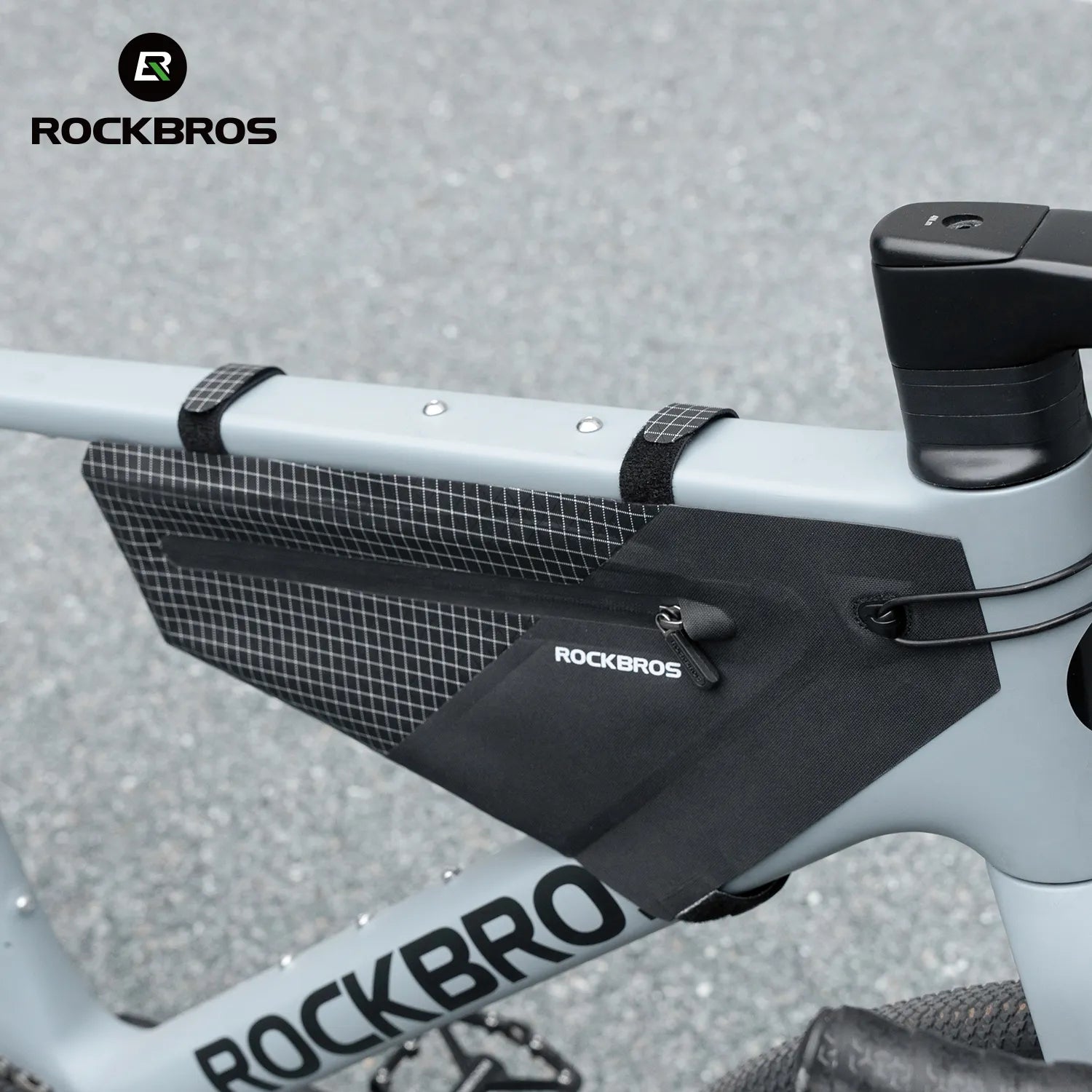 Fully waterproof cycling frame bag with seamless welded construction for all-weather riding