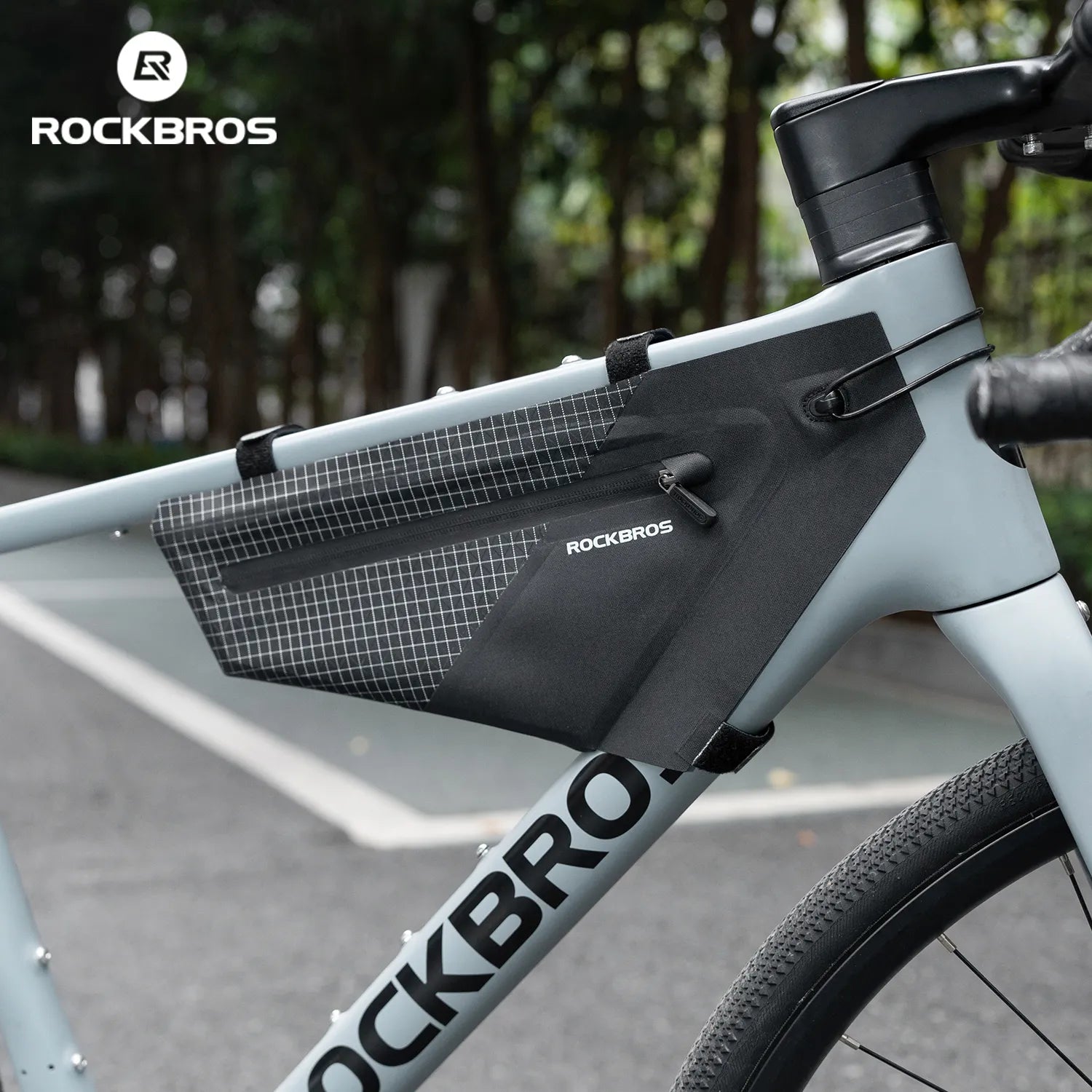 Fully waterproof cycling frame bag with seamless welded construction for all-weather riding