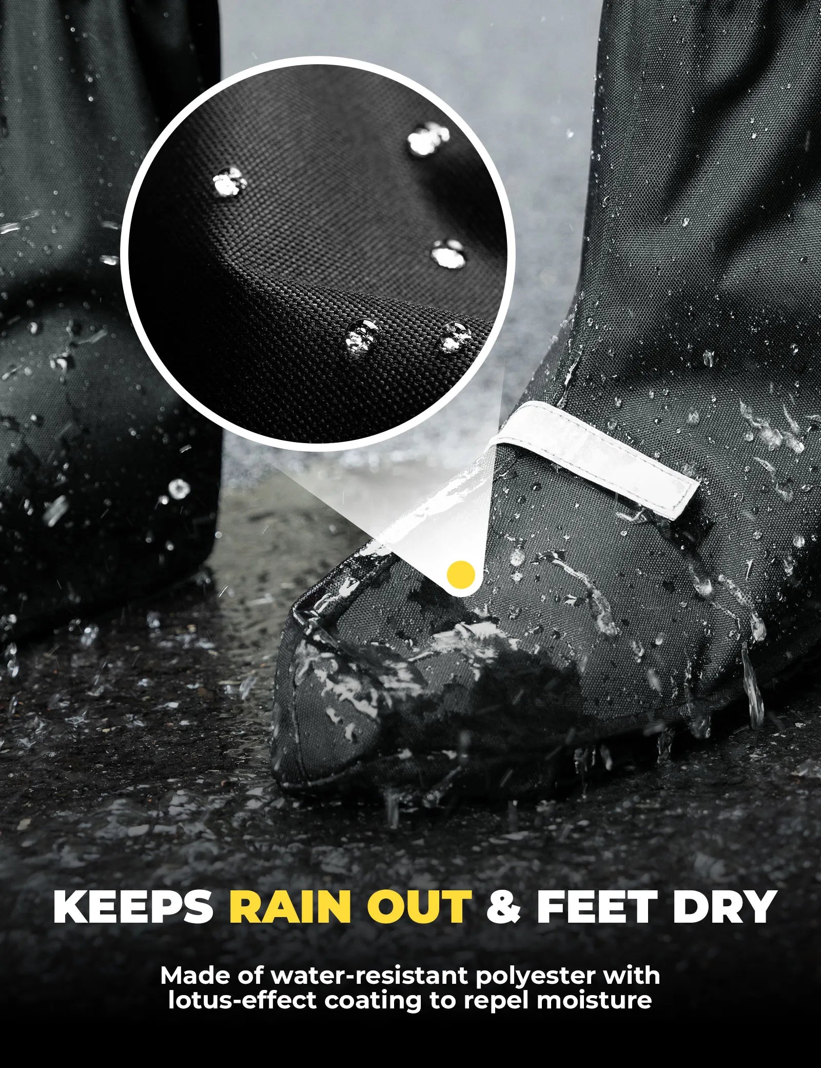 ROCKBROS waterproof cycling shoe covers for rain, snow, and wind protection