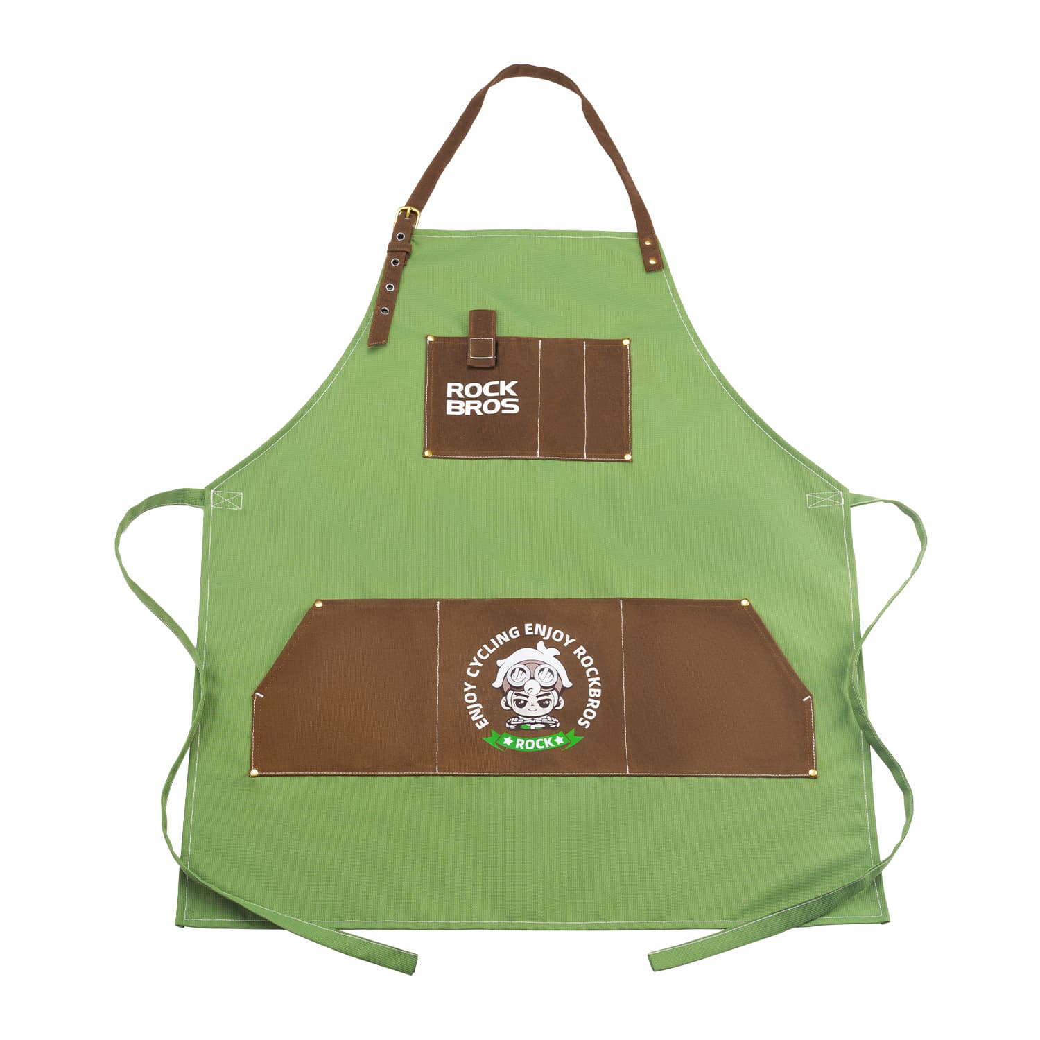 ROCKBROS waterproof work apron with multi-pocket storage for bicycle repair workshop