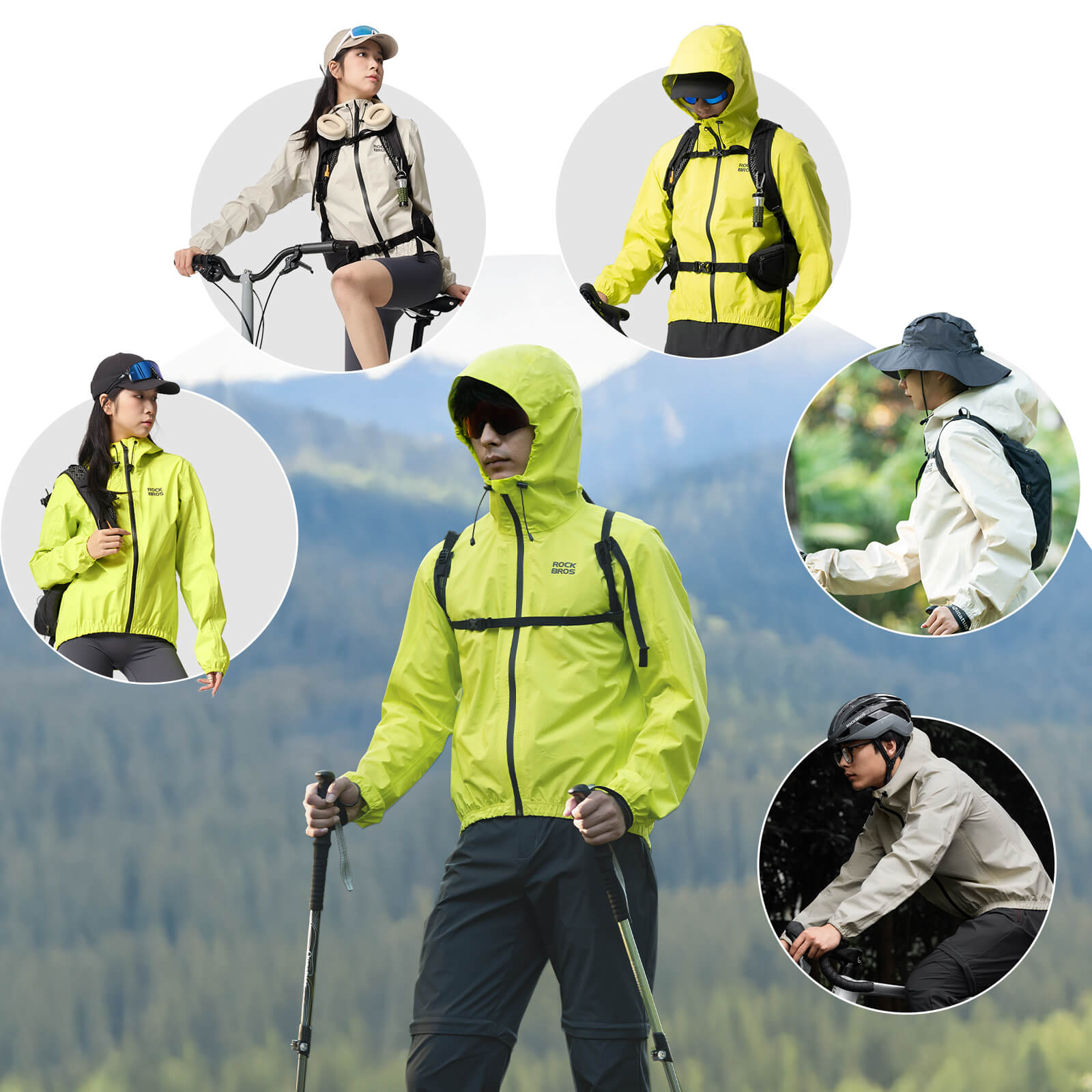 ROCKBROS Waterproof Windproof Cycling Jacket Unisex