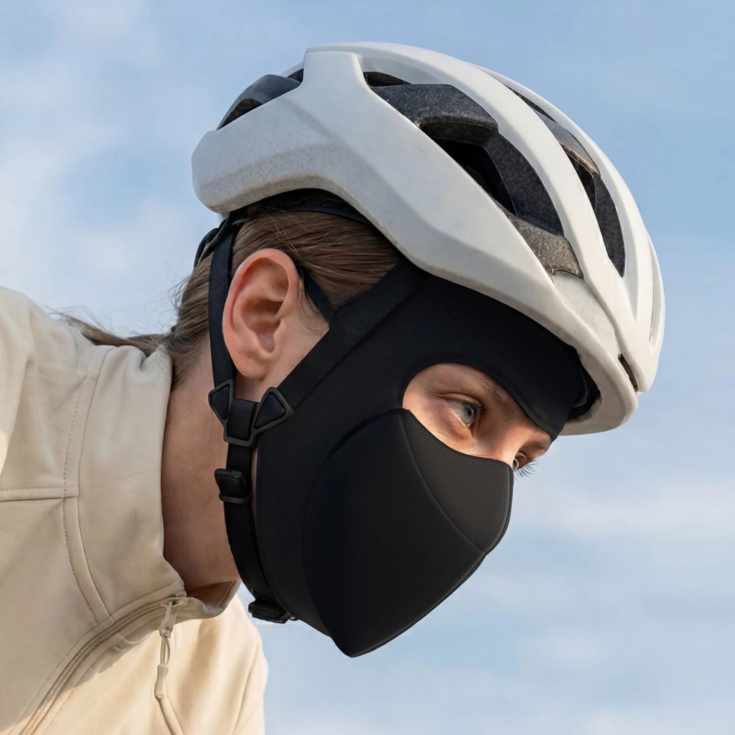 ROCKBROS Windproof Cycling Full Face Mask with Warm Breathable Fabric for Cold-Weather Outdoor Riding