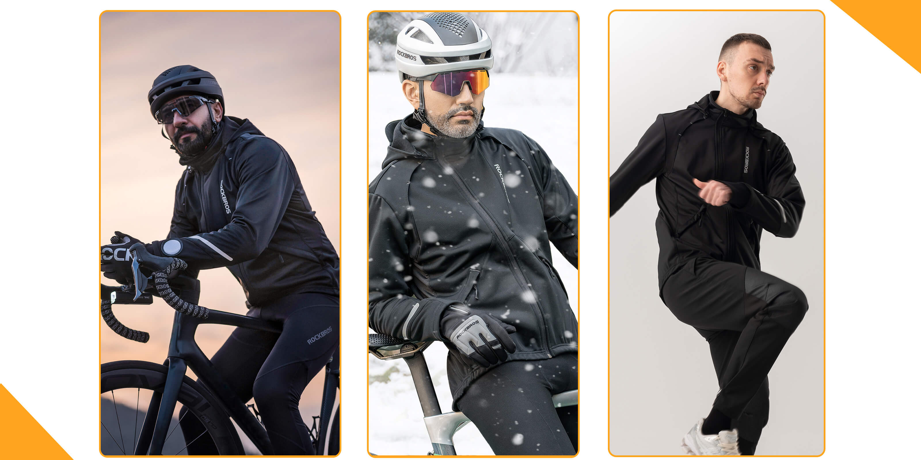 ROCKBROS Unisex Windproof Thermal Cycling Jacket for cold weather cycling, breathable and warm riding jacket
