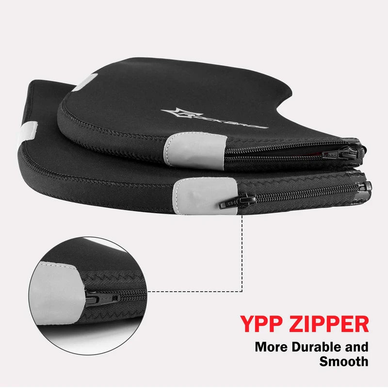 ROCKBROS windproof winter bike handlebar mittens for cold-weather cycling