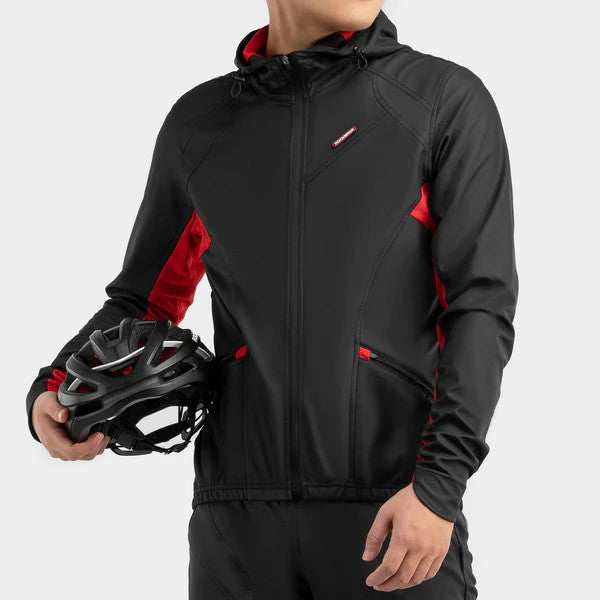ROCKBROS winter cycling jacket for men, thermal windproof and water-resistant outdoor sports coat