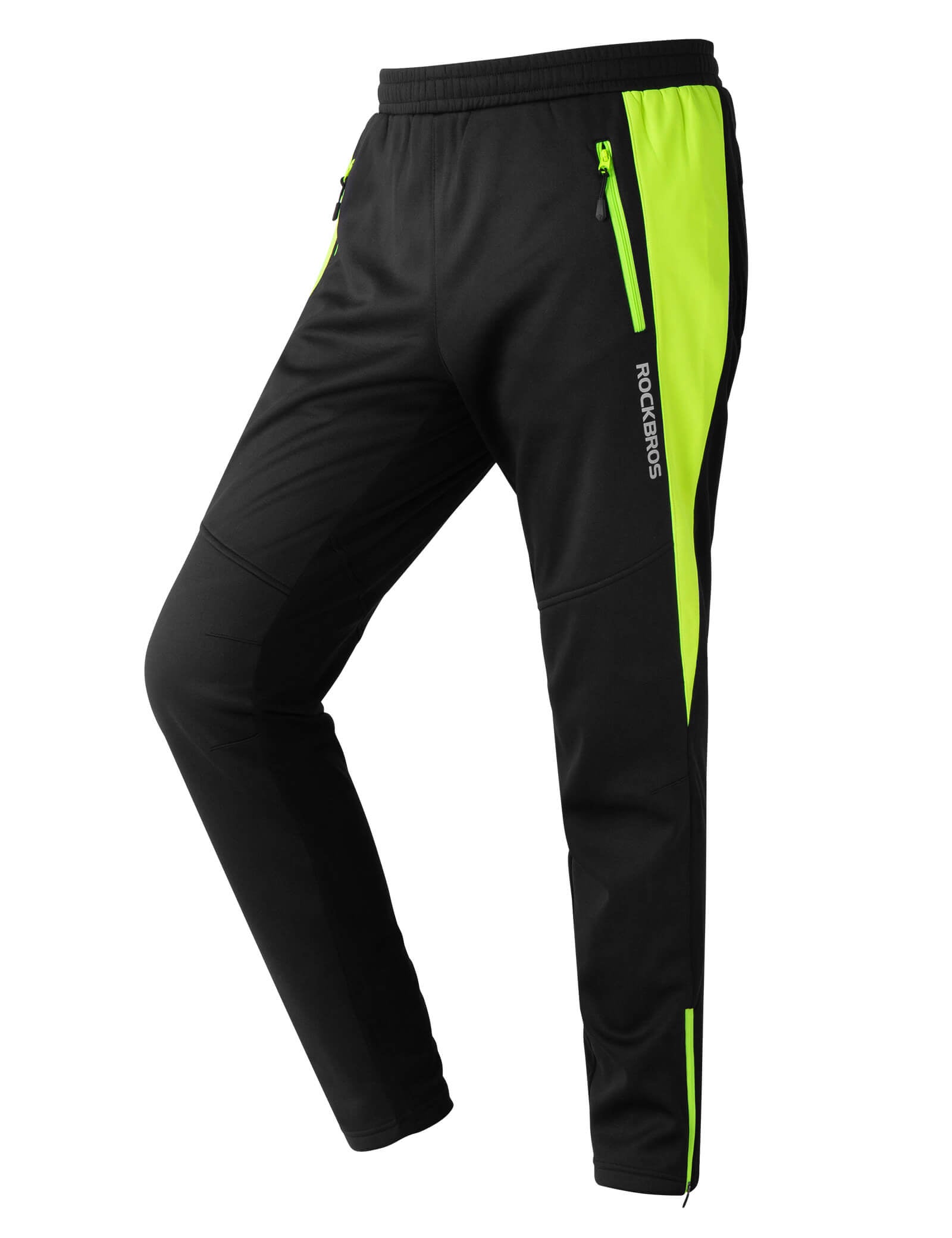 ROCKBROS Winter Cycling Pants with Windproof Fleece for Cold Weather Outdoor Cycling