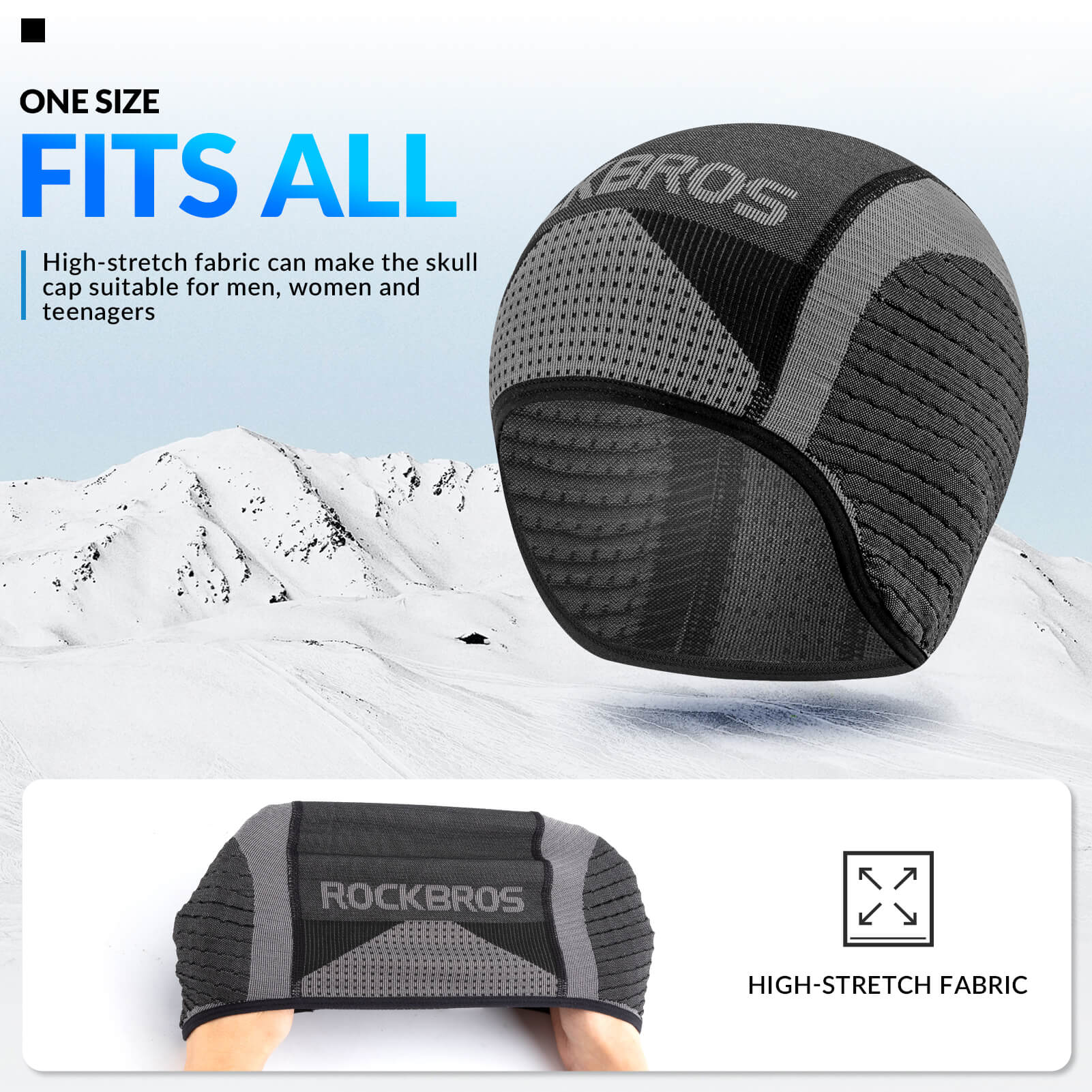 ROCKBROS winter cycling helmet with wide ears for cold weather cycling