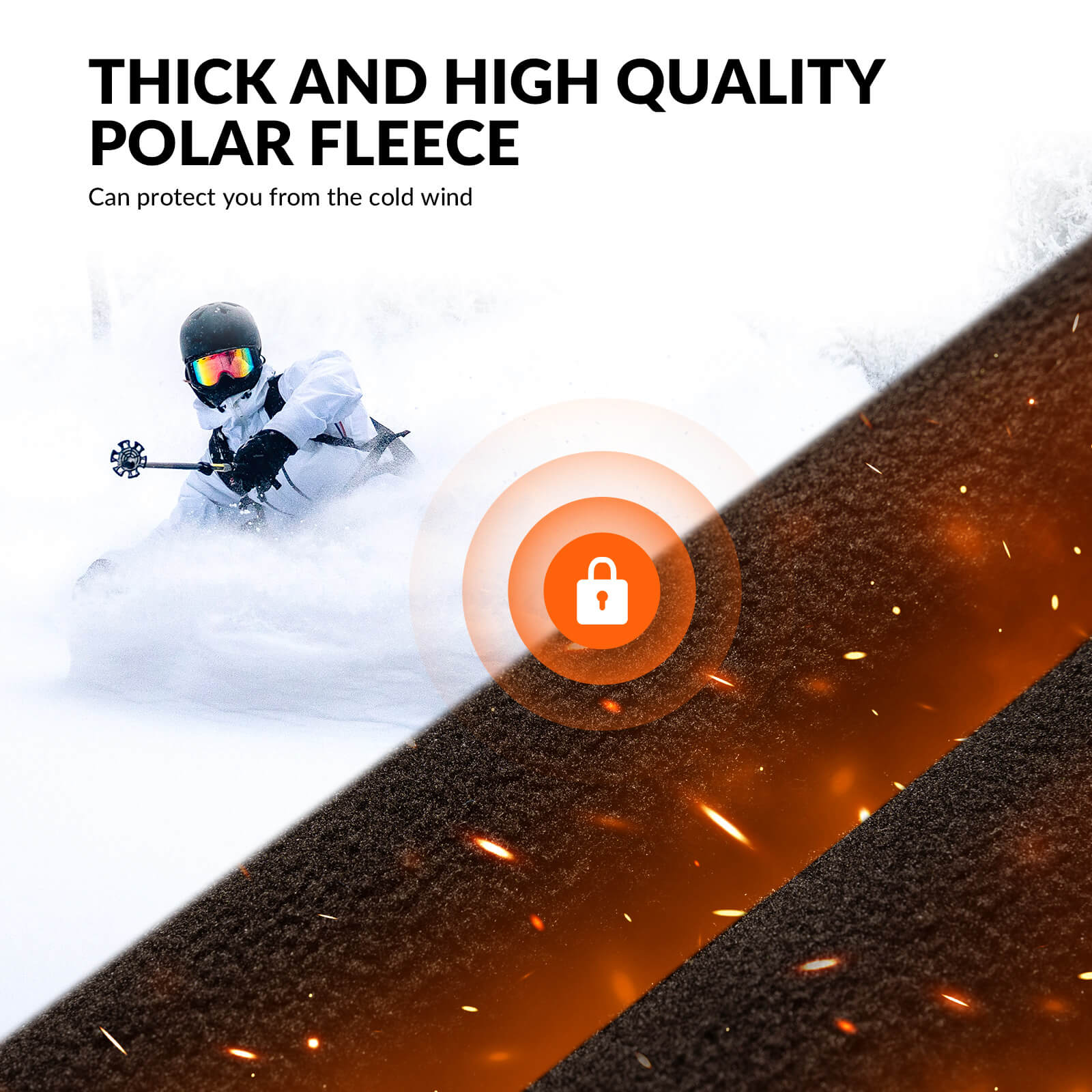 ROCKBROS winter fleece balaclava ski mask for men and women