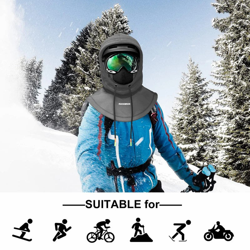 ROCKBROS Winter Thermal Balaclava - Ski Mask for Snowboarding, Cycling, and Outdoor Sports
#Color_Gray
