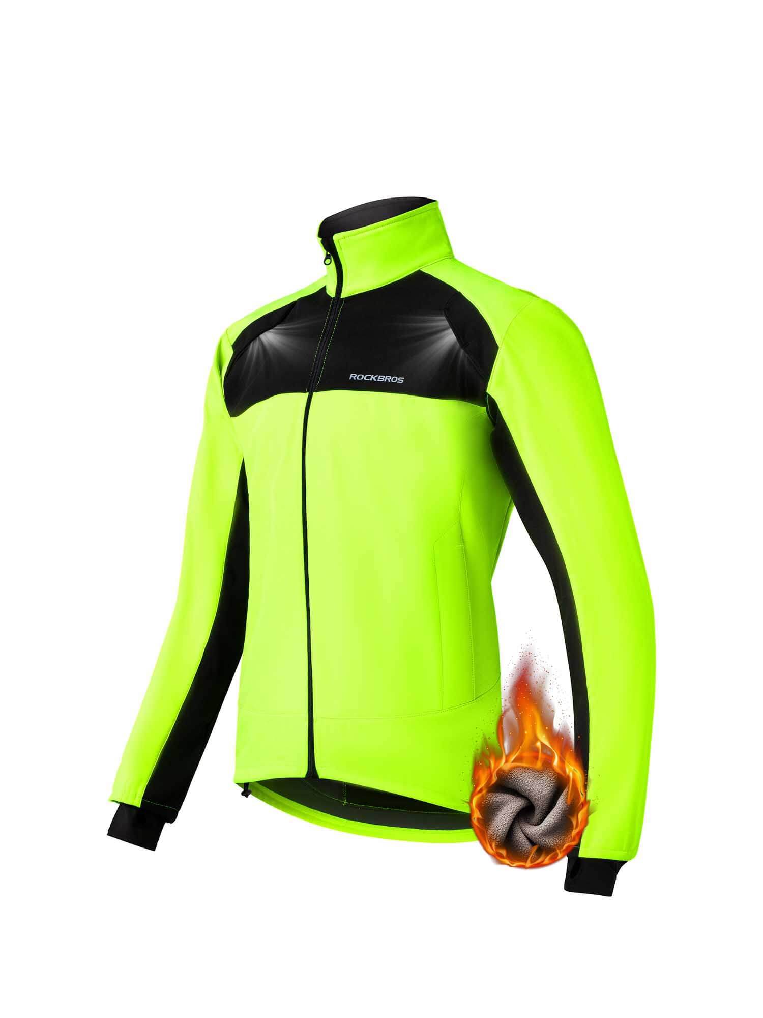 ROCKBROS winter thermal windproof cycling jacket for cold weather rides