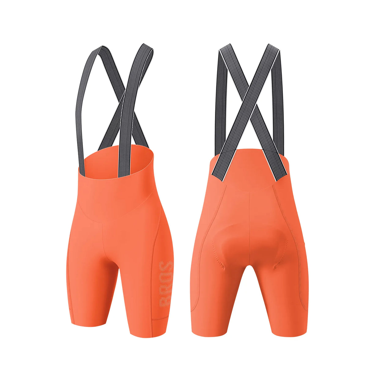 ROCKBROS women’s cycling bib shorts with floating 3D-printed chamois and side pocket
#Color_Orange