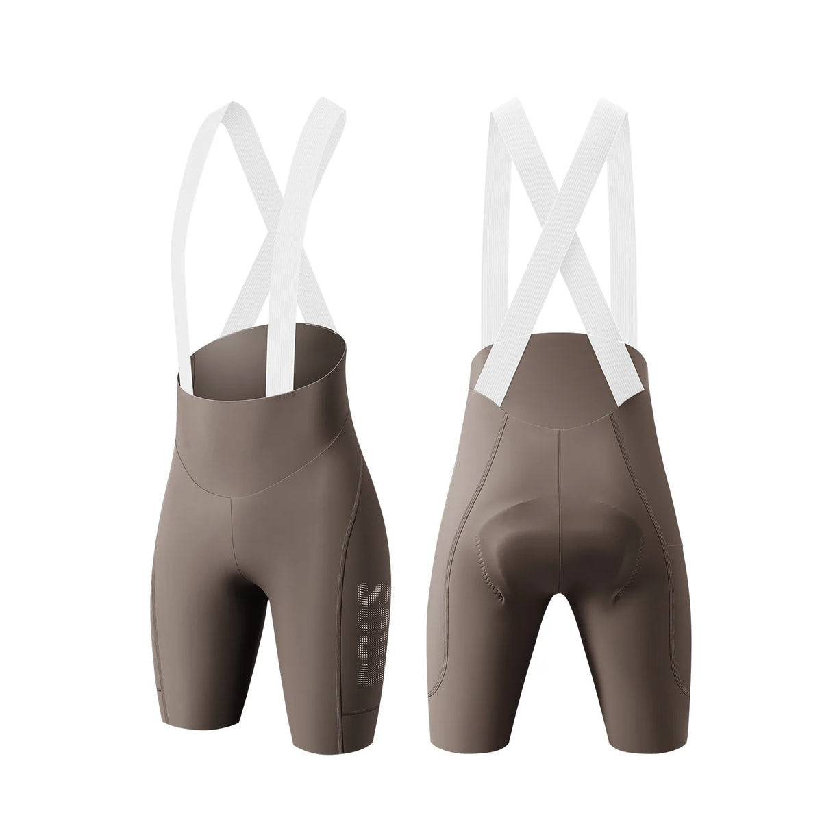 ROCKBROS women’s cycling bib shorts with floating 3D-printed chamois and side pocket
#Color_Brown