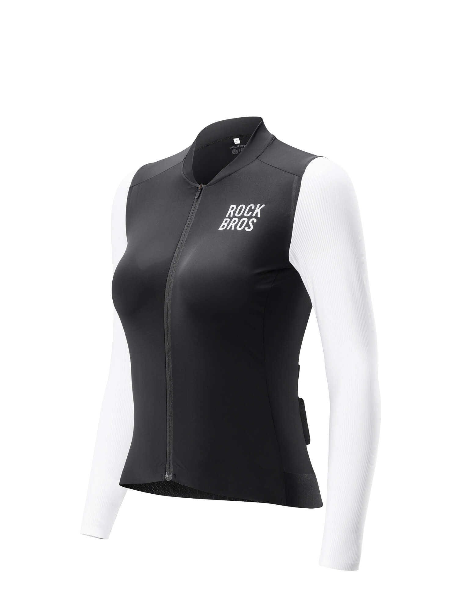 ROCKBROS women's breathable long-sleeve cycling jersey
#Color_Black