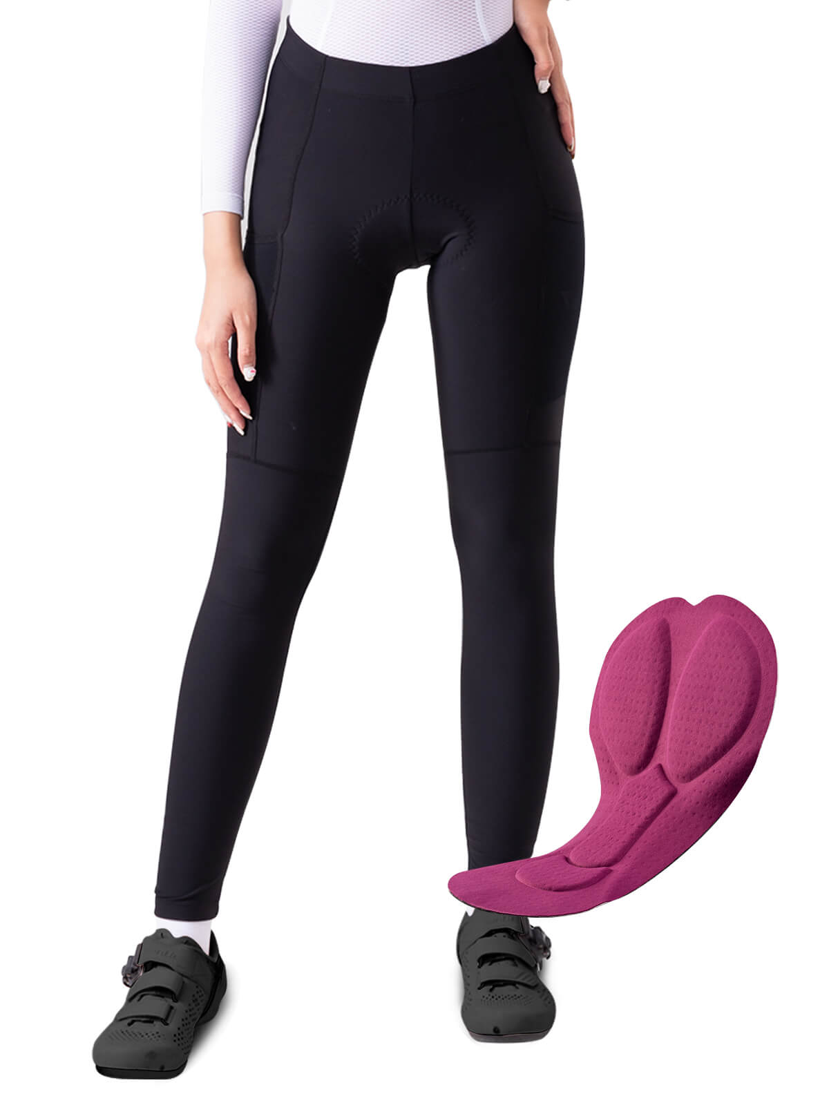 Women's lightweight thermal cycling tights for fall and winter rides – breathable, insulated, and flexible fit