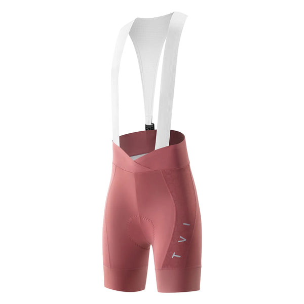 ROCKBROS women’s magnetic Clasp bib cycling shorts with high waist, padded design, and breathable quick-dry fabric
#Color_Pink
