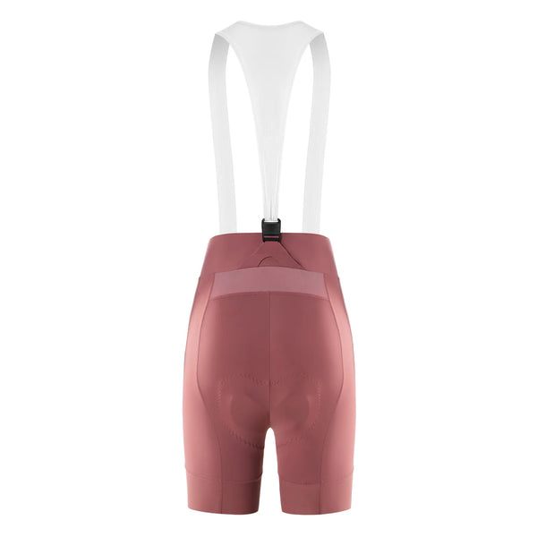 ROCKBROS women’s magnetic Clasp bib cycling shorts with high waist, padded design, and breathable quick-dry fabric
#Color_Pink