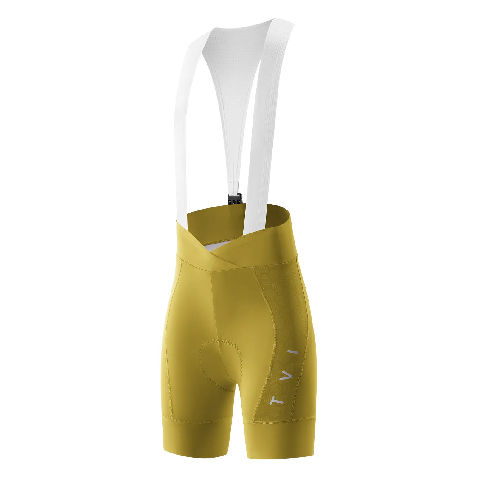 ROCKBROS women’s magnetic Clasp bib cycling shorts with high waist, padded design, and breathable quick-dry fabric
#Color_Yellow
