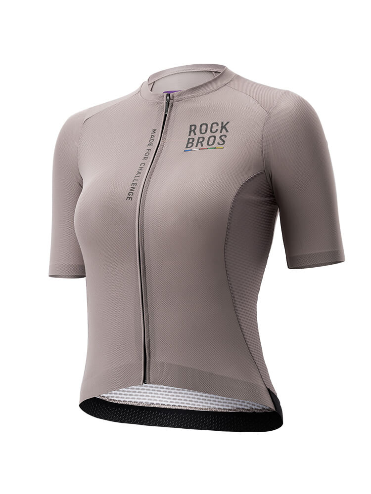 ROCKBROS women's quick-drying short-sleeve cycling jersey for road biking
#Color_Dark Gray