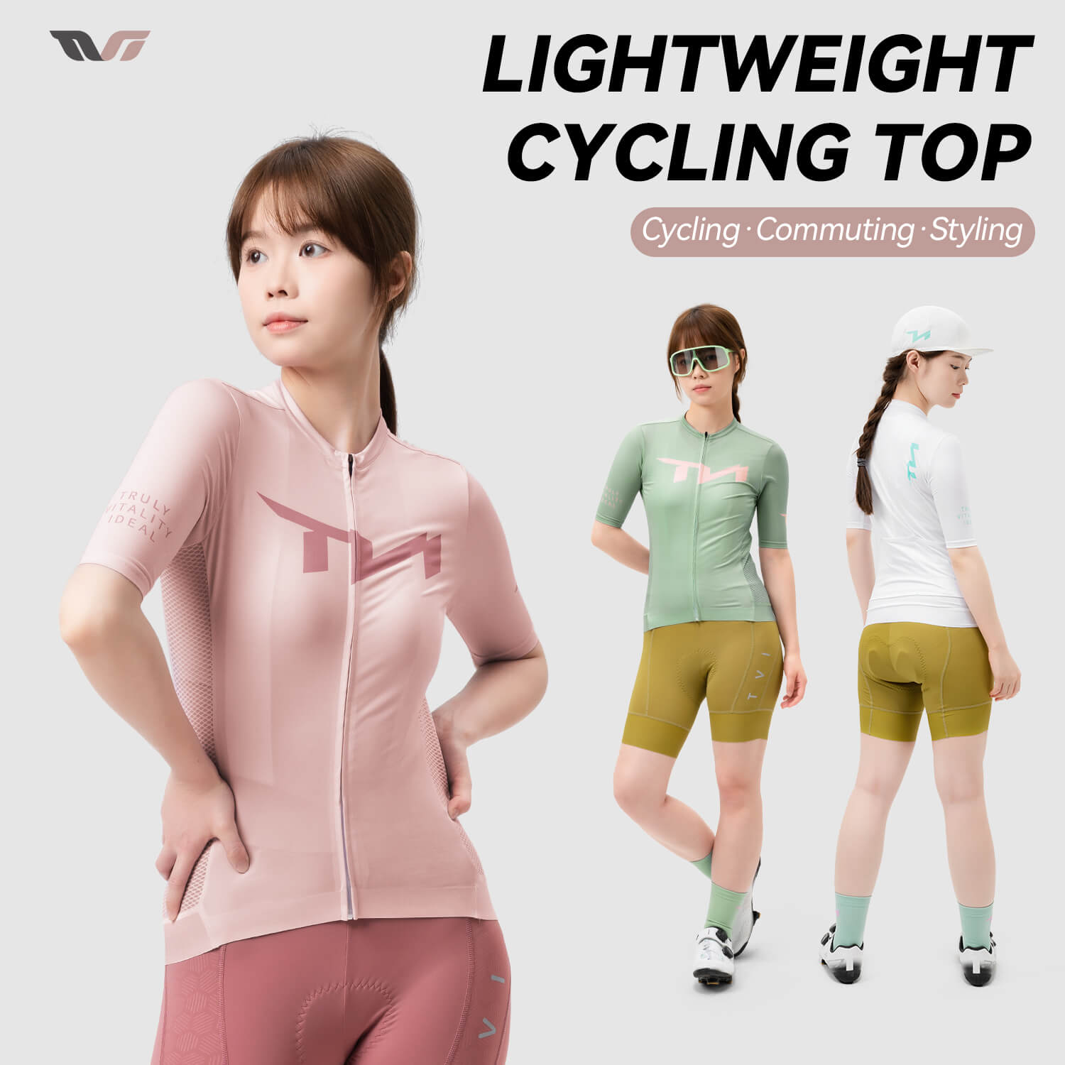 ROCKBROS Women's TVI Lightweight Short-Sleeve Cycling Jersey – Breathable, Quick-Dry Summer Bike Shirt