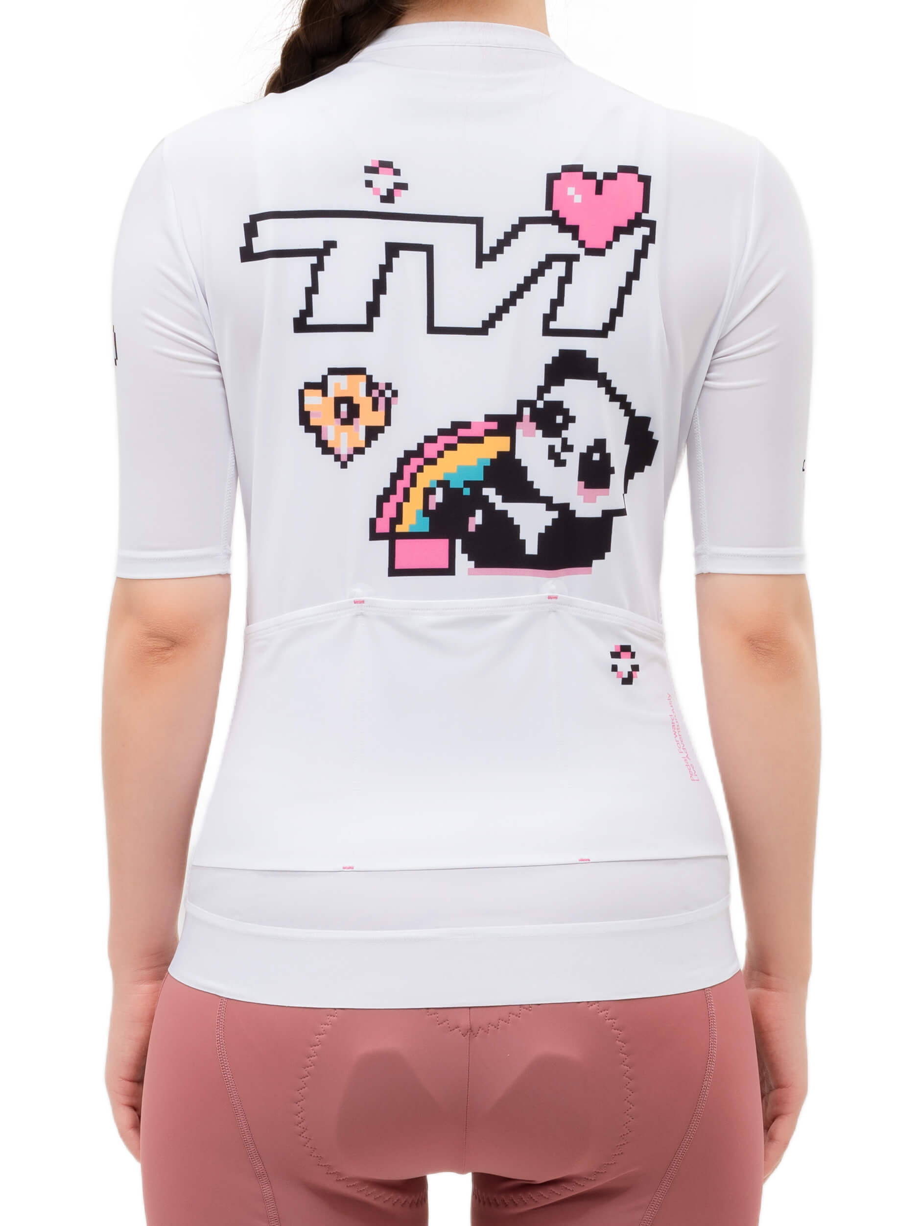 ROCKBROS Women's TVI Lightweight Short-Sleeve Cycling Jersey – Breathable and Quick-Dry Summer Bike Shirt
#Color_Digital White