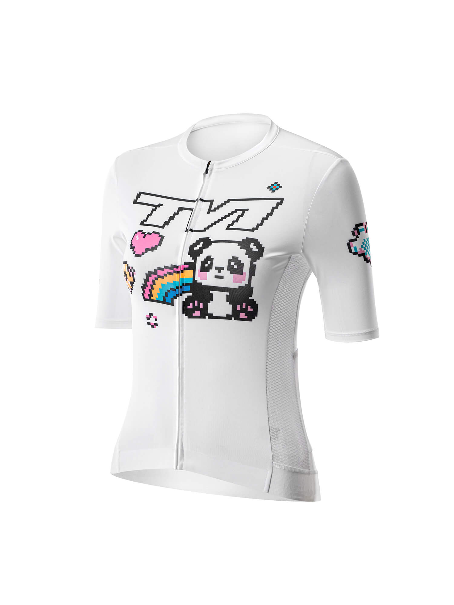 ROCKBROS Women's TVI Lightweight Short-Sleeve Cycling Jersey – Breathable and Quick-Dry Summer Bike Shirt
#Color_Digital White