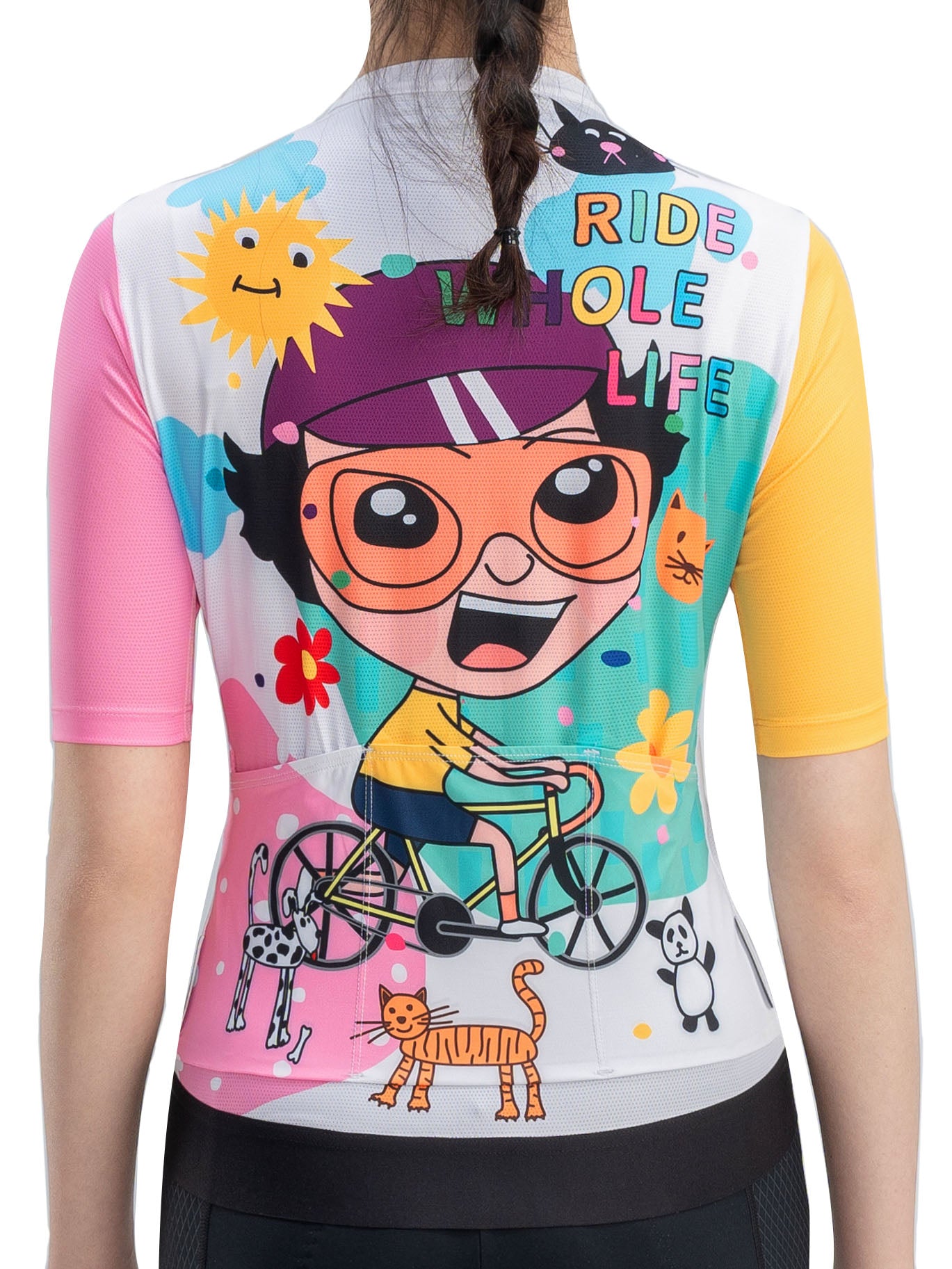 Women’s ROCKBROS Vibrant Vacation short-sleeve cycling jersey in TVI fit