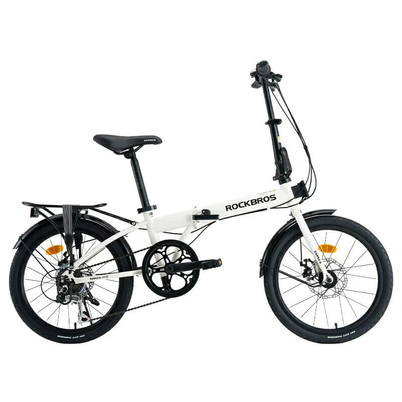 ROCKBROS 20 inch urban folding bike for city commuting
#Color_White