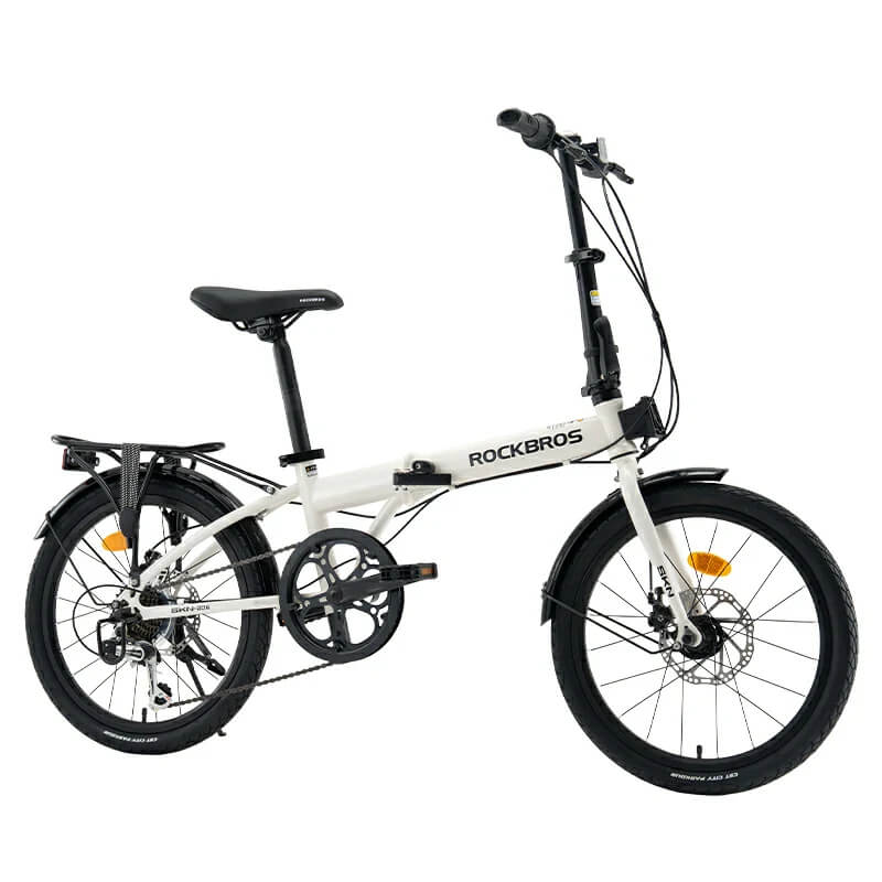 ROCKBROS 20 inch urban folding bike for city commuting
#Color_White