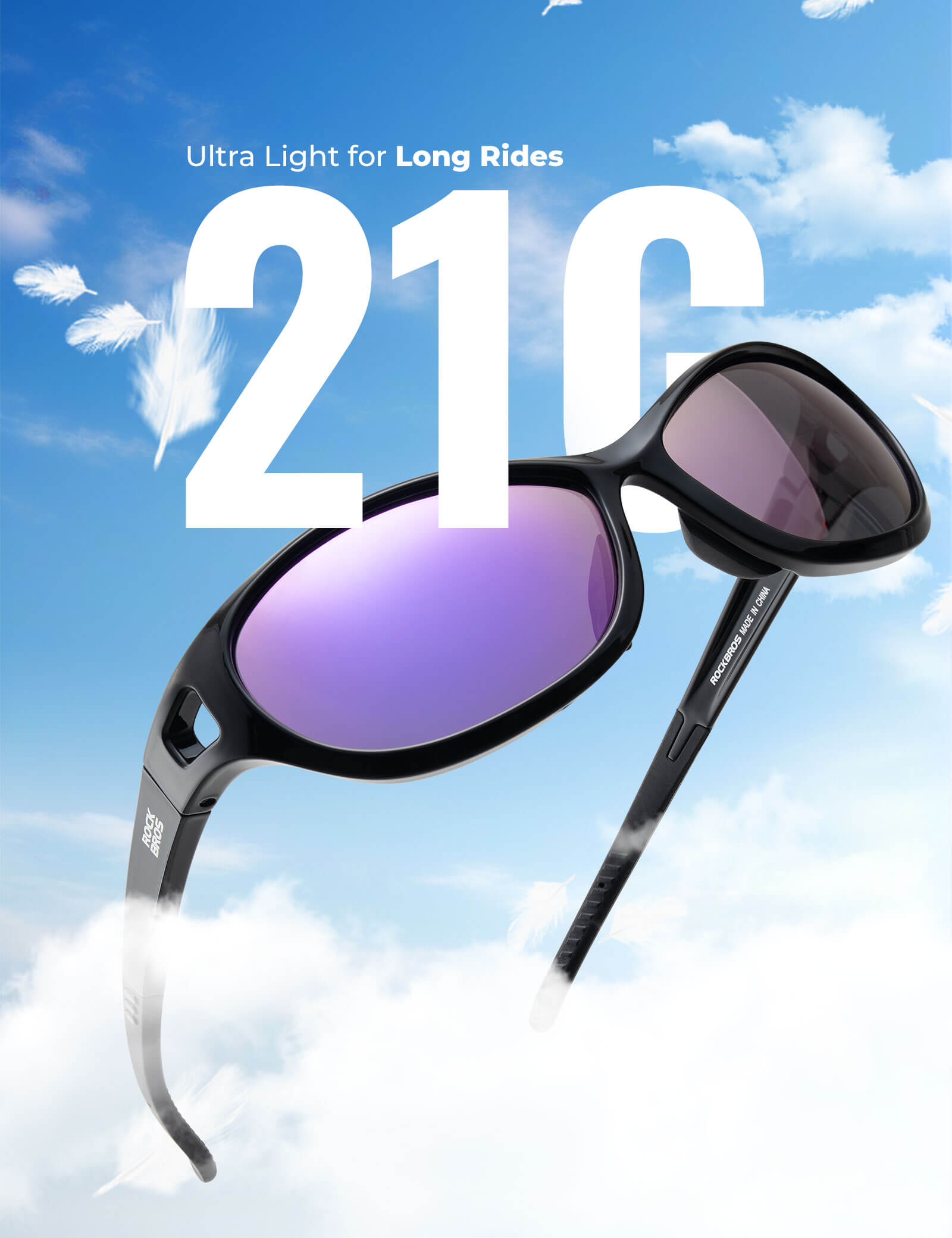 ROCKBROS SP394 outdoor polarized sunglasses with UV400 protection for cycling and outdoor activities