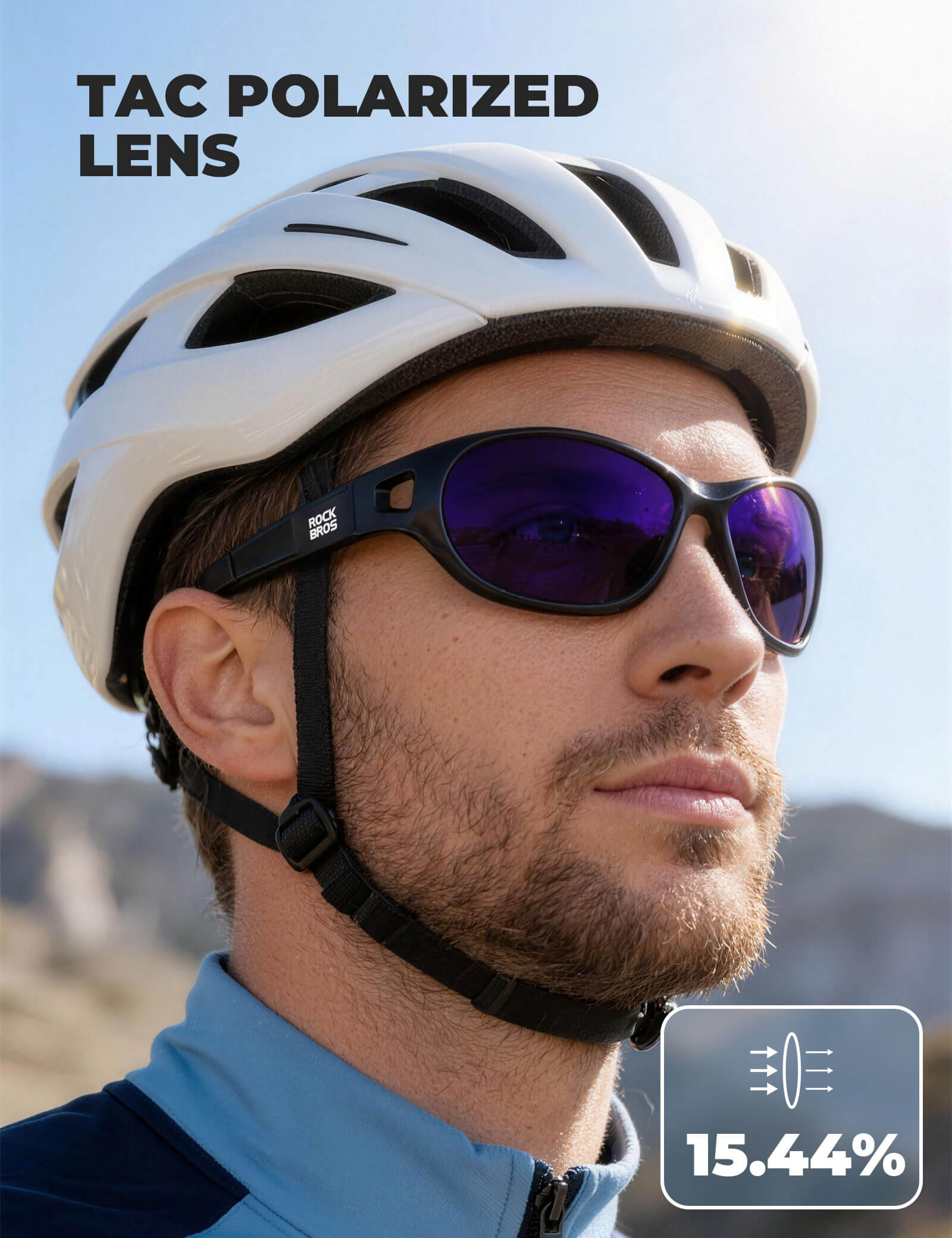 ROCKBROS SP394 outdoor polarized sunglasses with UV400 protection for cycling and outdoor activities
#Color_Black