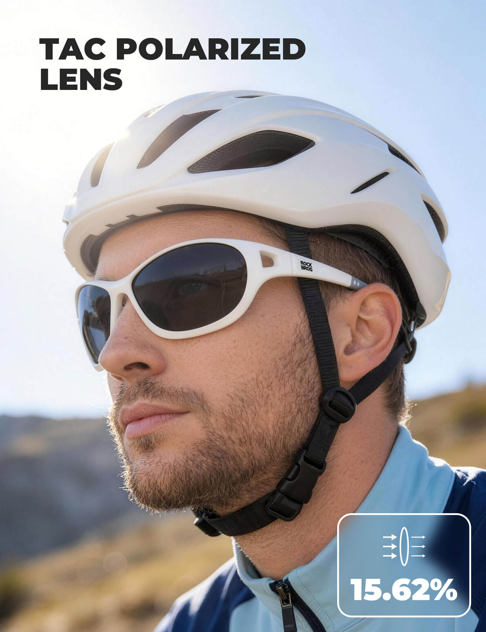 ROCKBROS SP394 outdoor polarized sunglasses with UV400 protection for cycling and outdoor activities
#Color_White