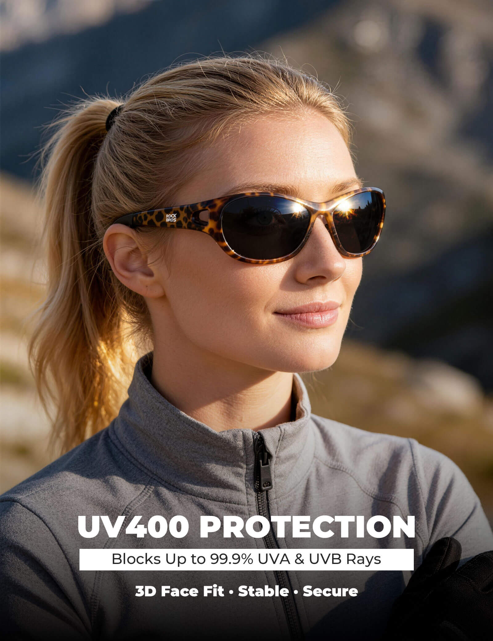 ROCKBROS SP394 outdoor polarized sunglasses with UV400 protection for cycling and outdoor activities
#Color_Tortoiseshell