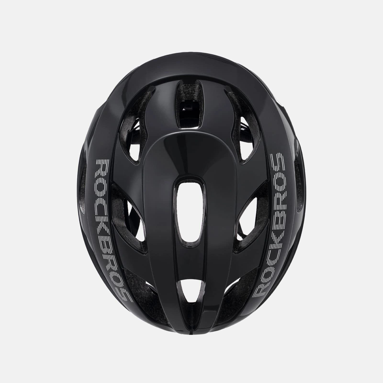Ultralight 240g cycling helmet with 20-vent cooling and in-mold PC+EPS protection by ROCKBROS
#Color_Glossy Black