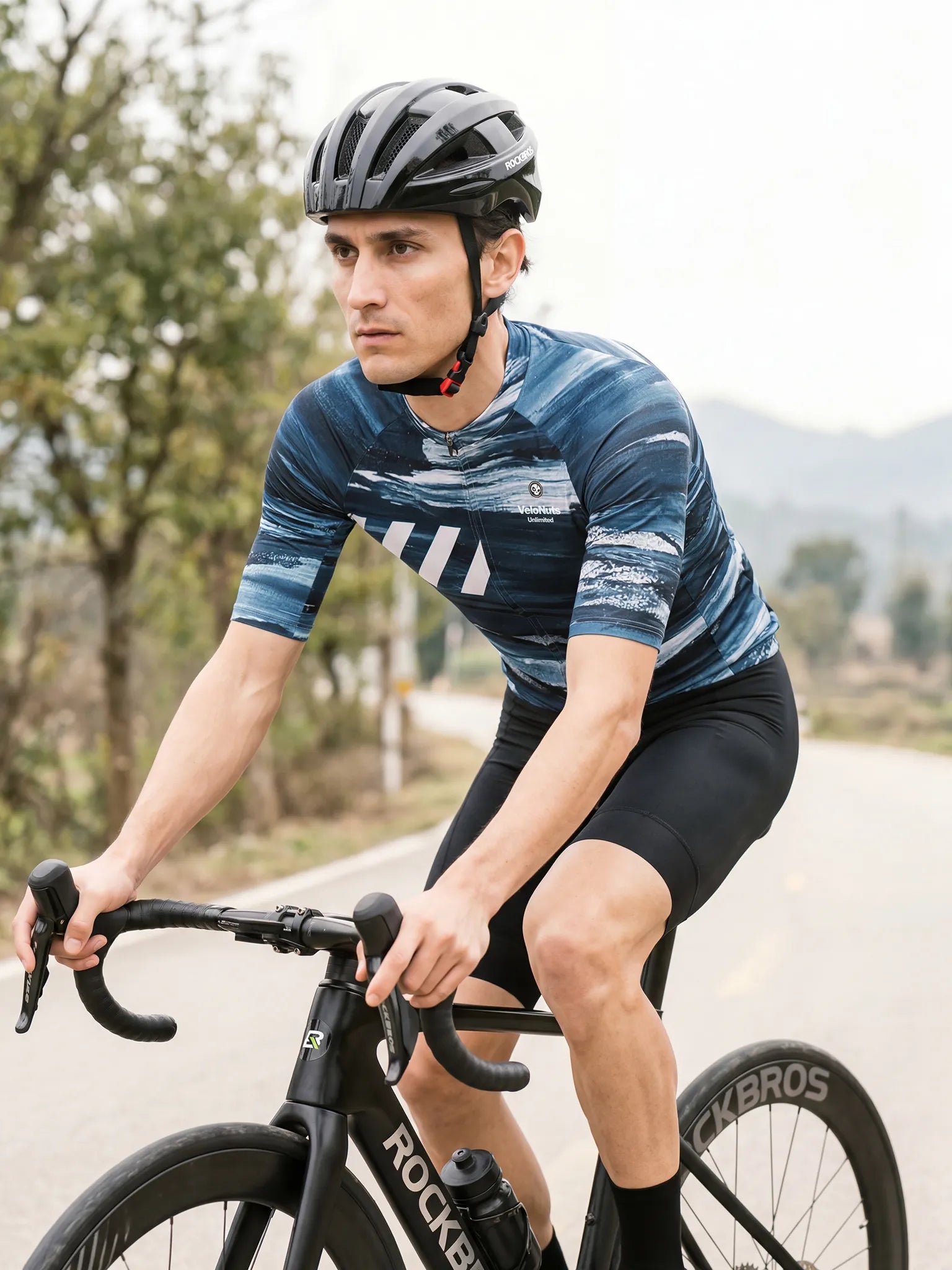 Men's Cycling Jersey Ink Burst#Type_Indigo Drift