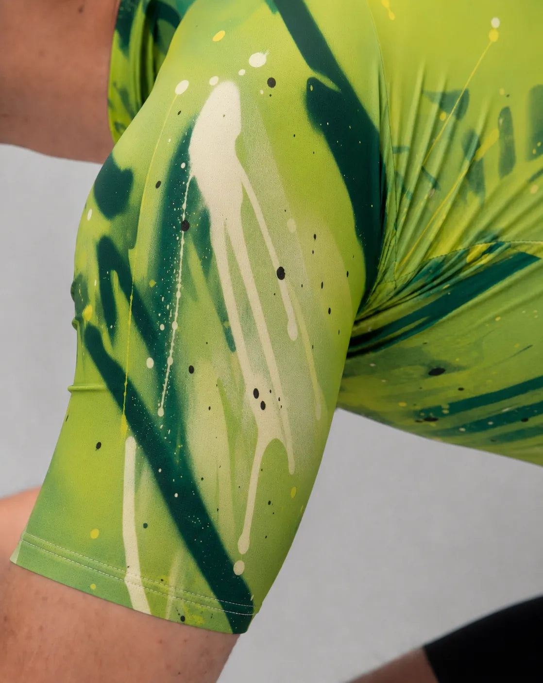 VeloNuts cycling jersey with comfortable sleeves designed to stay in place during long rides