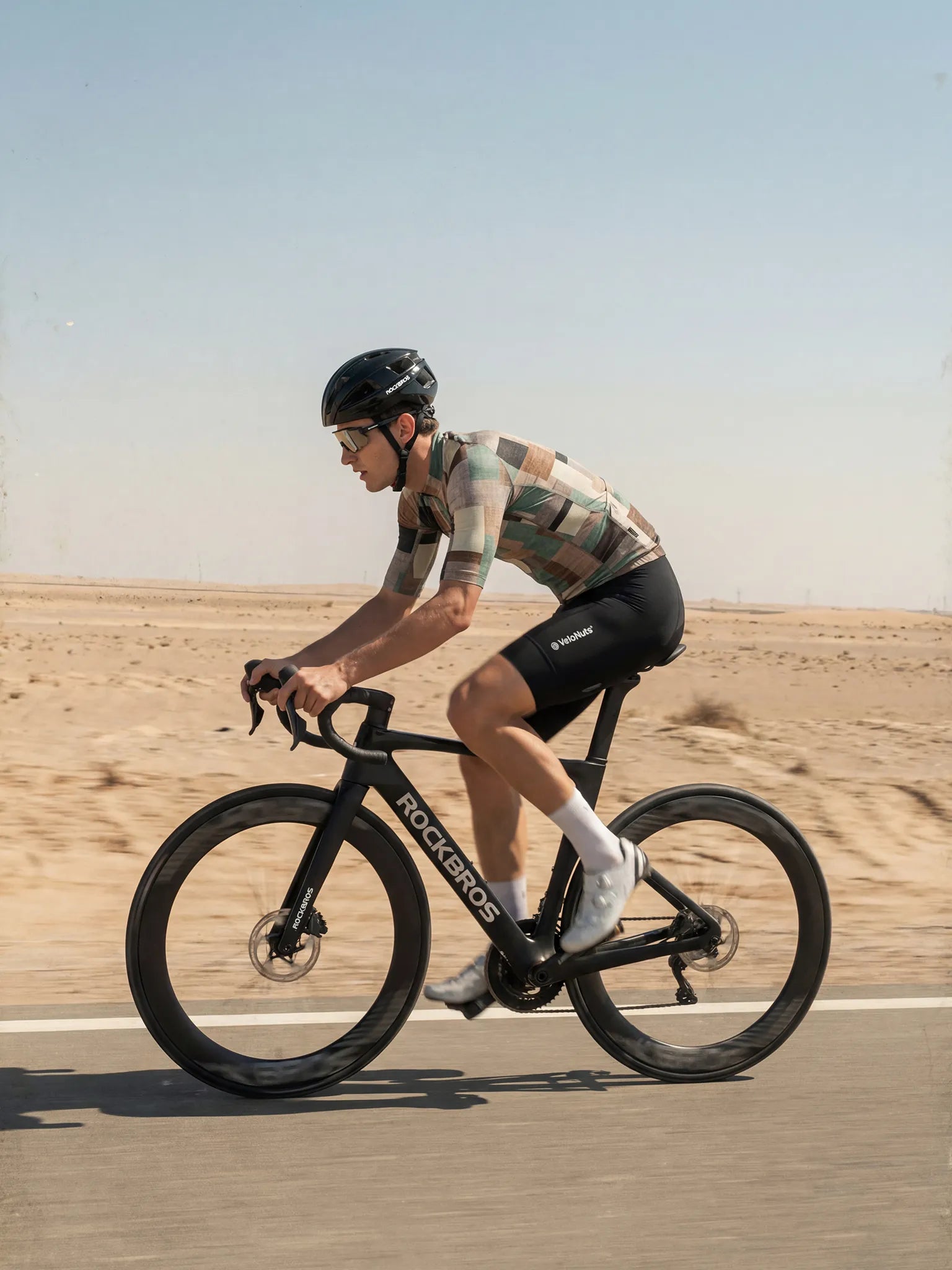 Men's Cycling Jersey Terrain Blocks#Type_Linen Patchwork