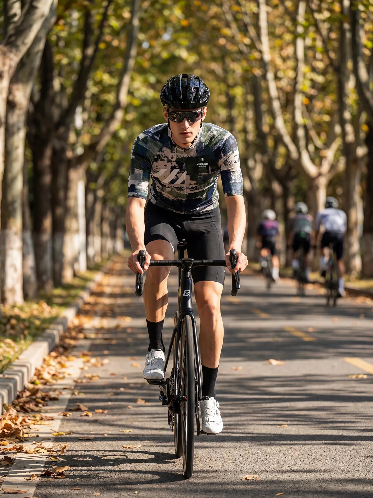 Men's Cycling Jersey Terrain Blocks#Type_Moss Stone Blocks
