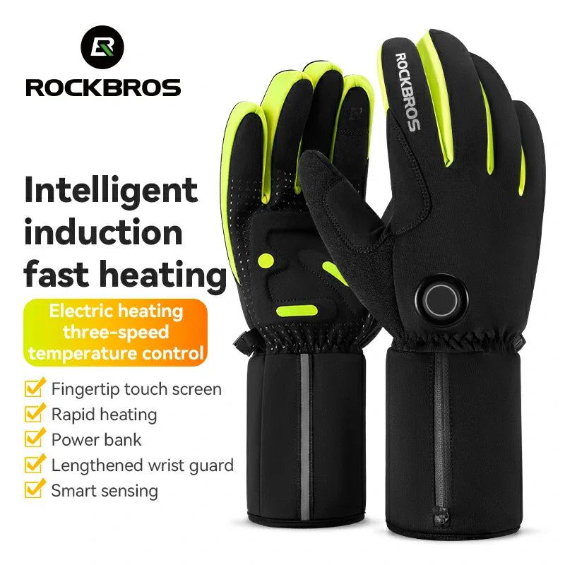Winter Induction Heated Gloves Warm Windproof
